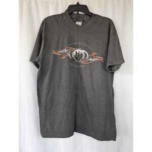 Harley‎ Davidson T Shirt Men's Size Large DETROIT MICHIGAN Gray USA Made Graphic